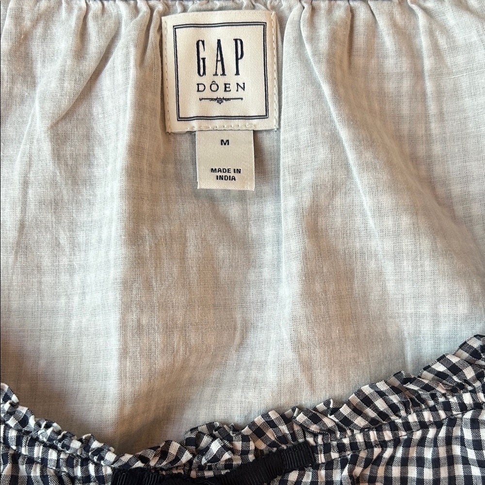GAP x Doen Gingham Sleeveless Button-Front Top - Picture 2 of 3
